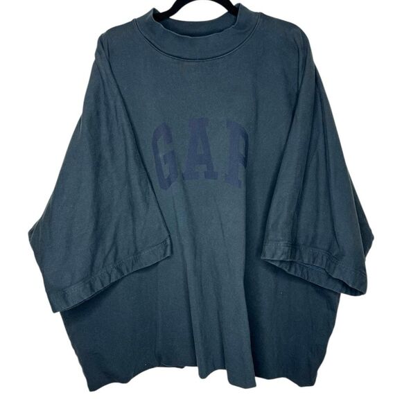 GAP Tops - Yeezy Gap Oversized Dove Graphic Top XXL Black Boxy Fit Heavyweight Cotton